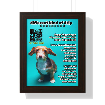 Personalized Pet Portrait with QR code and  lyrics to your custom song
