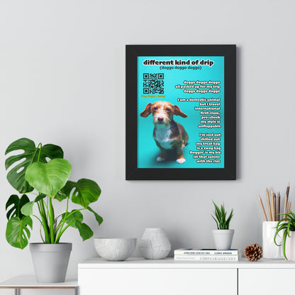 Personalized Pet Portrait with QR code and  lyrics to your custom song