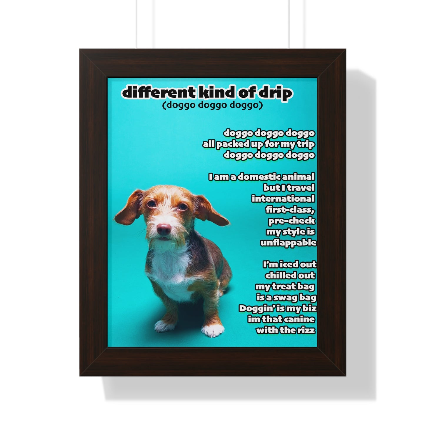 Personalized Pet Portrait with lyrics to your custom song